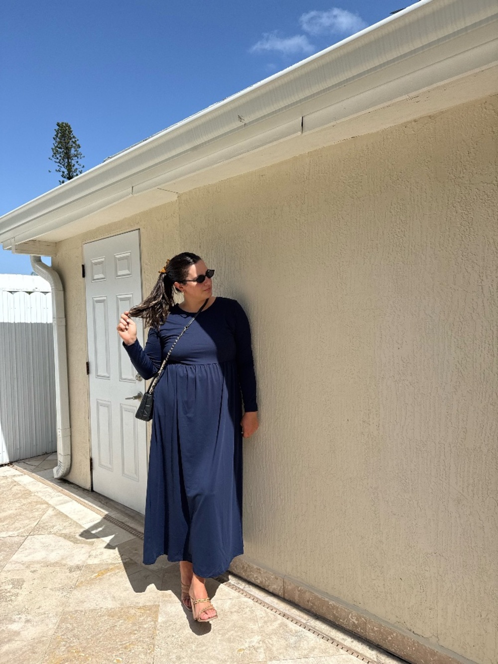 Plus Size Maxi Dress Long Sleeve 1X